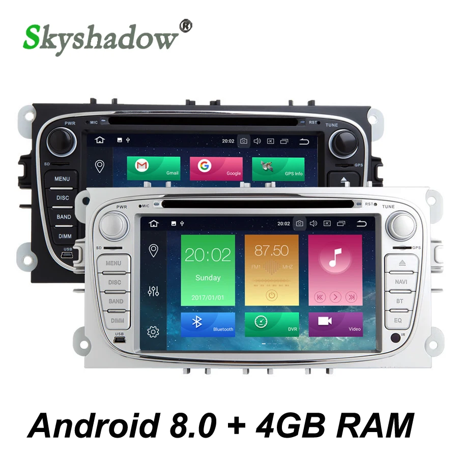 Top TOP Octa Core 4GB RAM Android 9.0 Car Multimedia GPS Bluetooth wifi Car DVD Player For Ford Focus Mondeo Focus C-MAX S-MAX Kuga 0