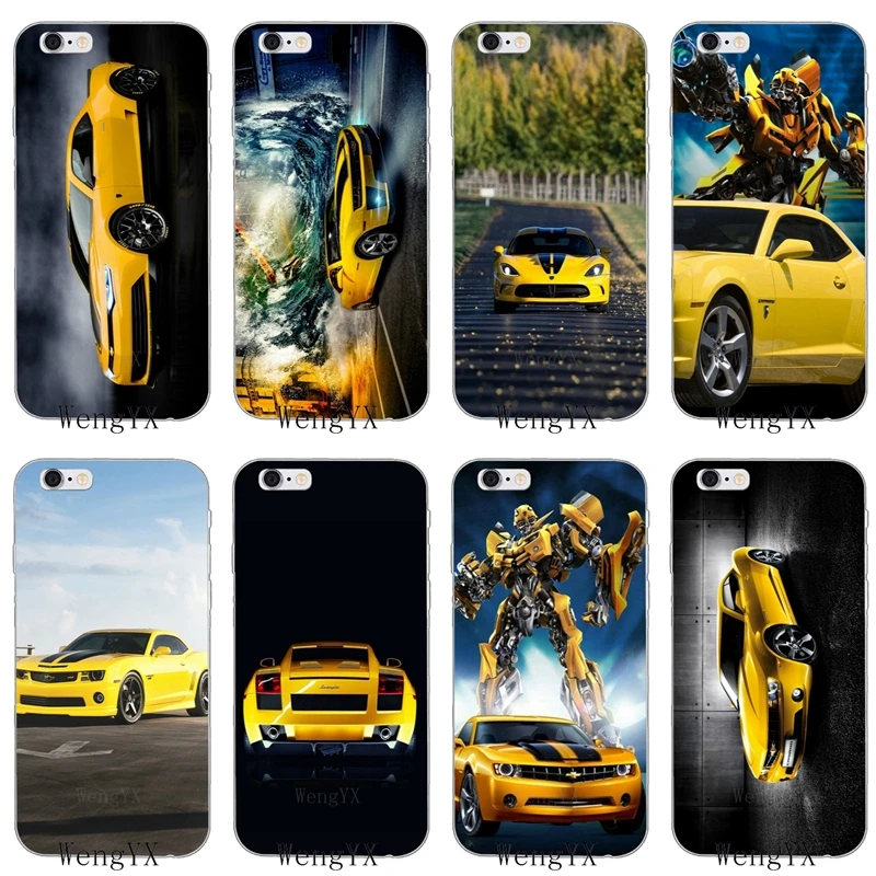 

Bumblebee Convertible Sports car Slim silicone Soft phone case For iPhone 4 4s 5 5s 5c SE 6 6s plus 7 7plus 8 8plus X