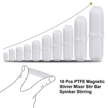 7 Pçs/set Barra de Agitação De Produtos Químicos de Laboratório Biológico Rotativo Vara Prático Resistente À Corrosão PTFE Agitador Magnético Mixer