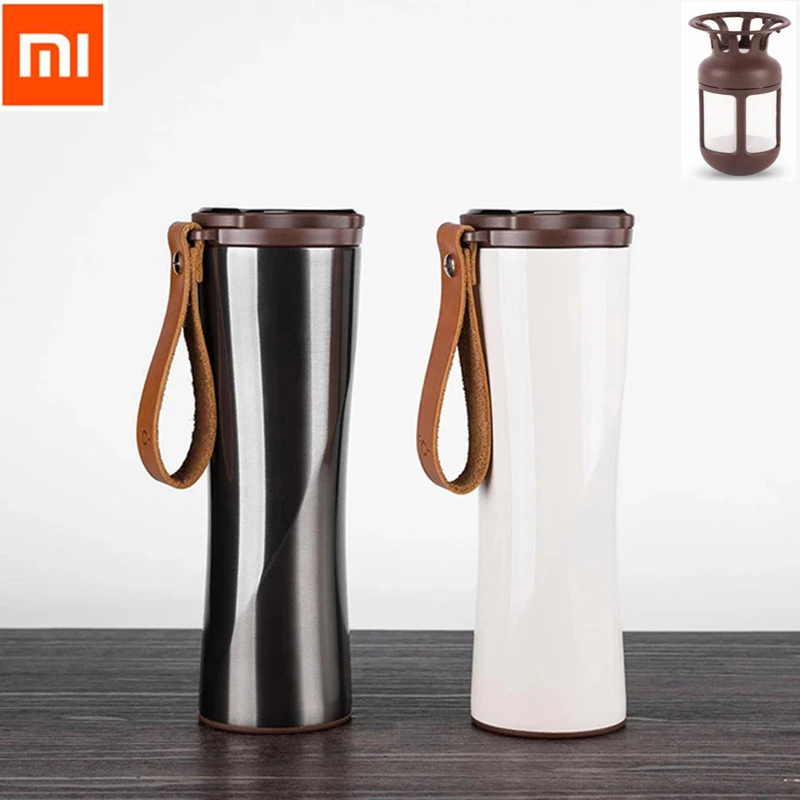 

Xiaomi Kiss Kiss Fish Slim Smart Cup 430ml OLED Temperature Screen Protable Stainless Steel Cup for Coffee Brewer with Mug D5