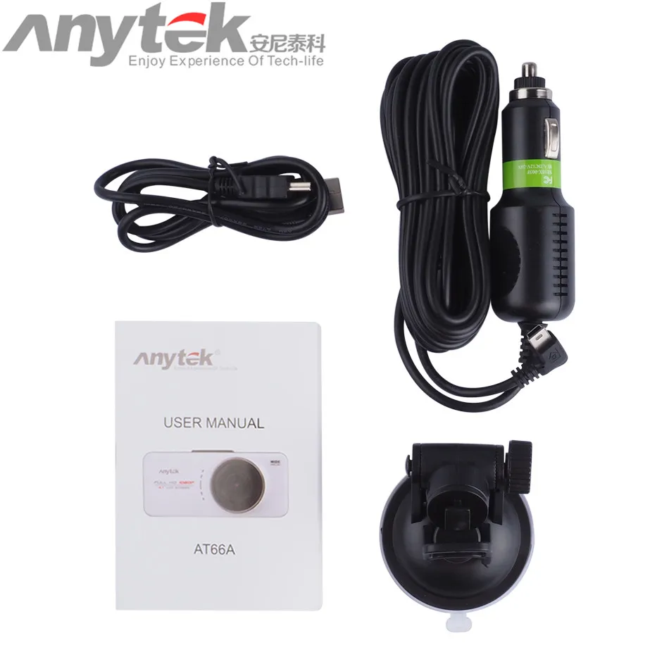 Original Anytek AT66A full HD Novatek 96650 Car Camera DVR Recorder Black Box 170 Degree Super Night Vision Dash Cam free ship