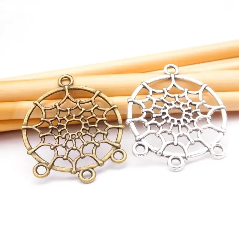 

10pcs/lot 34x28mm Antique Silver and Bronze Plated Nets For Making DIY Handmade Jewelry,Jewelry Accessories wholesale
