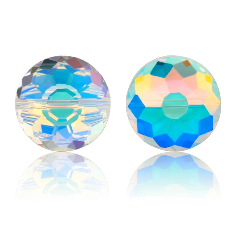 

Super shiny 11/13/15mm faceted glass beads flat round beads Austria crystal beads Loose Spacer beads for Jewelry findings DIY