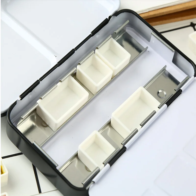 Watercolor Paints Tins Box Palette paint tray color palette watercolor palette watercolor paint pans paint pots Painting Storage Paint Tray Palette Paint Box For Art Supplies