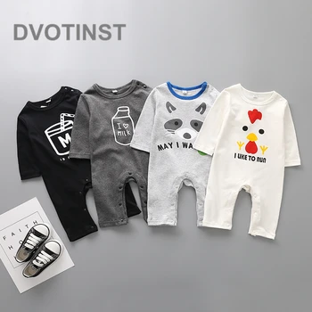 

Dvotinst Baby Boys Clothes Full Sleeves Cute Chick Fox Milk Bottle Rompers Outfits Infant Toddler Jumpsuit Clothing Costume