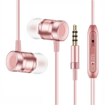 

3.5mm Jack Plug Super Bass In Earphone for iPhone 5 5S 6S Plus Samsung S6 S7 Edge LG Smart Phone Portable Wired Earphones + Mic