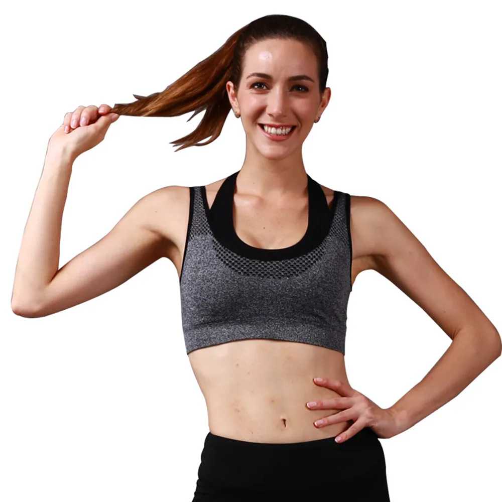 WOSAWE Women Gril Yoga Sports Push Up Bra Womens Gym Running Padded