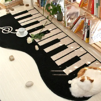 

Free Shipping 2016 New Cartoon Piano Mat Doormat Floor Carpet Door Mat Music Keyboard Rugs tapetes tapis 70x140cm
