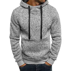 2018 Новая мода Для мужчин толстовки бренд Для мужчин сплошной цвет мужской свитер с капюшоном хип-хоп осень-зима Толстовка Для мужчин