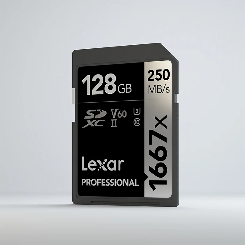 Lexar 1667x250 MB/S sd-карта для камеры 128GB 64GB карта памяти 256GB U3 V60 4K флэш-карта для камеры флэш-Карта SDXC