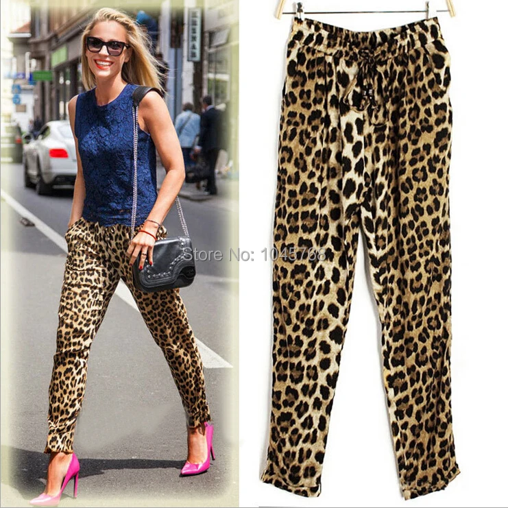 Summer Fashion Women Capri Leggings Elastic Anchor Printed