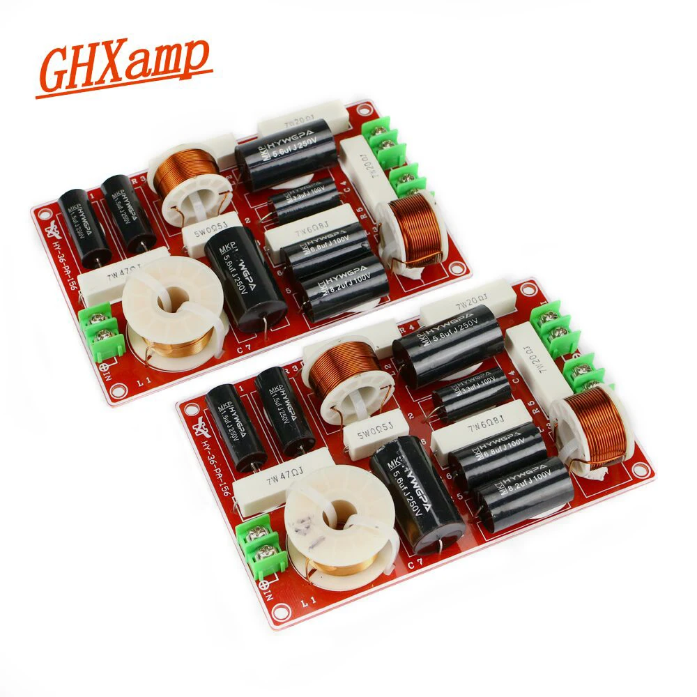 GHXAMP 150W Bookshelf Speaker Crossover 2 Way HIFI Treble Woofer