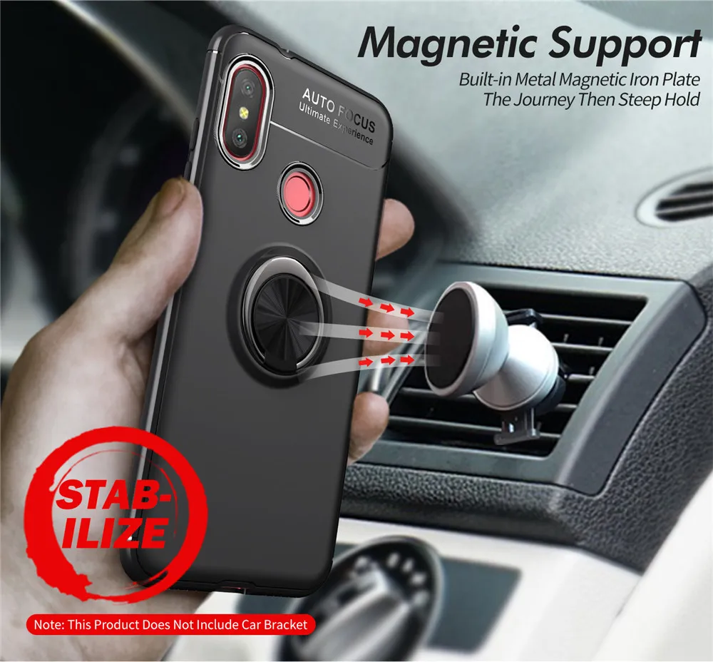 

Finger Ring Protective Case For Xiaomi Redmi 6 5 Pro 6A 4A 4X Case Soft Silicone Cover For Xiaomi Red mi Note 7 Pro Note7 Case