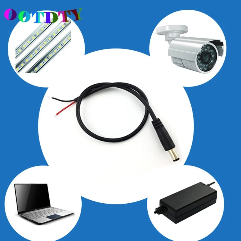 

OOTDTY 1M DC Power 5.5mm x 2.1mm Male Plug Connector Extension Cord Cable G15