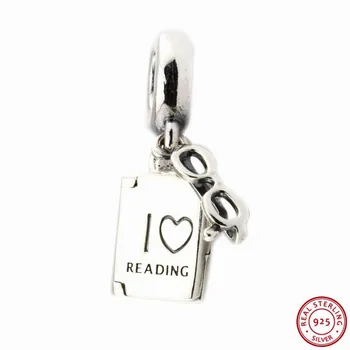 

Popular 925 Sterling Silver Love Reading Charm Beads DIY Fit PANDORA Charms for Women Jewelry Making Gift for Bookworms FL450