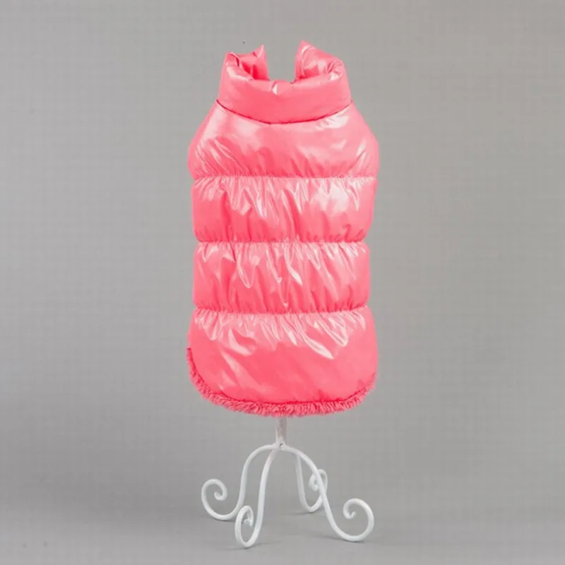 Теплая водонепроницаемая одежда для собак, большая зимняя утолщенная Одежда для собак, одежда для собак пальто, верхняя одежда для домашних животных, куртки для чихуахуа - Цвет: Розовый