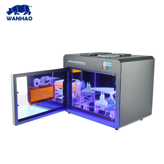 Cheap 2018 WANHAO  NEWEST Efficient  UV CURING Box for your DIY 3D printer model  with big space and low price