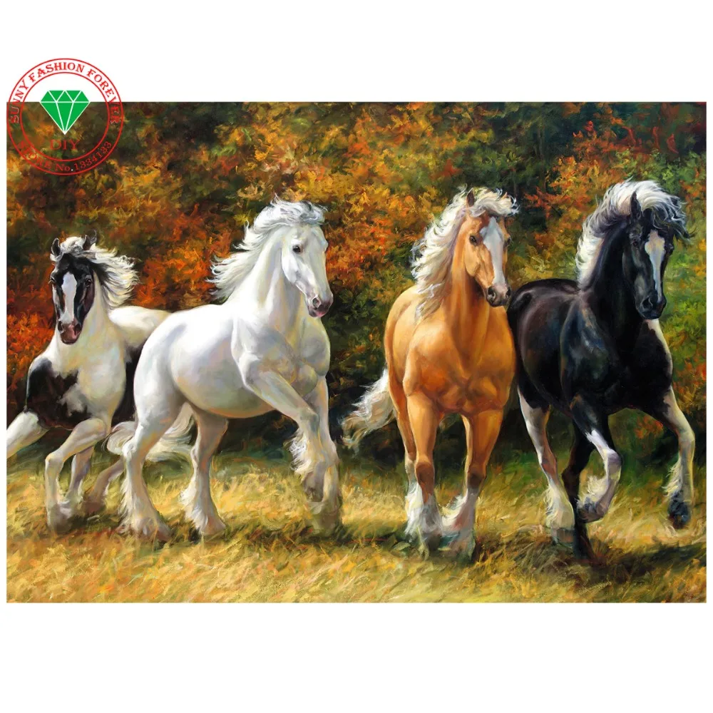 

Diy Diamond Painting Horse Diamond Mosaic 5D Sets Embroidery Needlework Handmade Crafts Home Decoration Full Square rhinestones