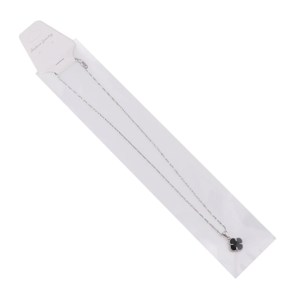 

100PC Jewelry Decoration Clear OPP Self-Adhesive Plastic Storage Bag OPP Poly Pack Bag With Hang Hole