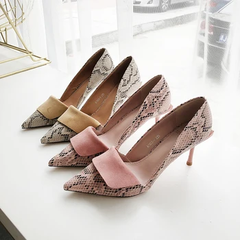 

High Heels Sandals Women Fashion Leopard Pumps Women Summer Spring Women Shoes 2019 New Soft Slip On Pumps Sexy Sandals Pink