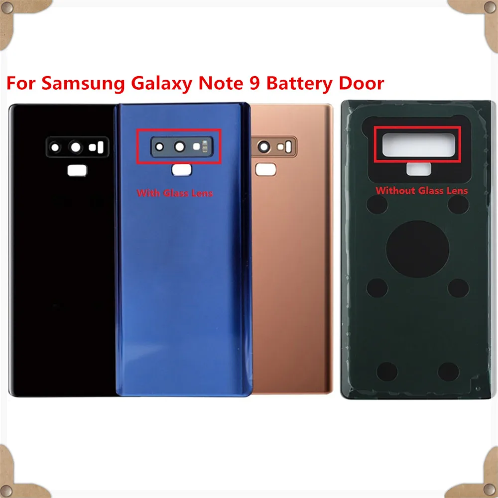 Для Samsung Galaxy Note 9 N960 N960F крышка для задней панели батарейного отсека со стеклянной