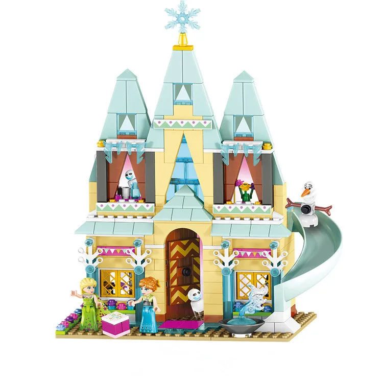 Disney Toys Frozen Elsa Anna Arendelle Castle Celebration Model Building Block Bricks Toy Birthday Gift For Childrens Disney Toys Frozen Elsa Anna Arendelle Castle Celebration Model Building Block Bricks Toy Birthday Gift For Childrens