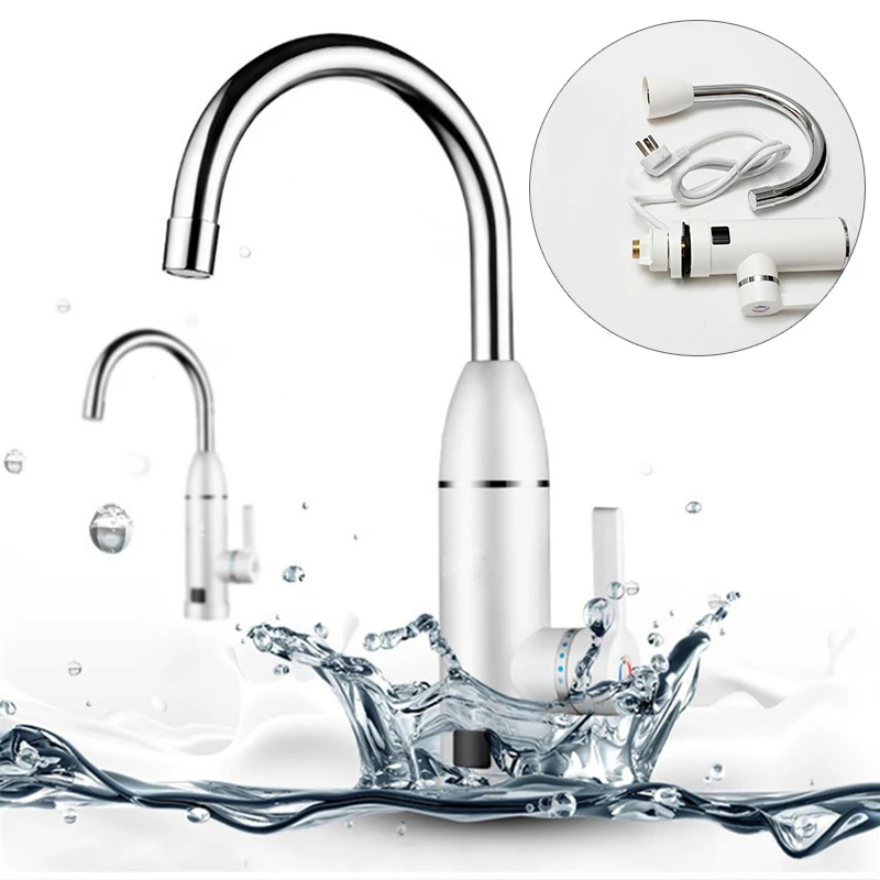New Kitchen LED Display Electric Hot &Cold Water Instant Heating Mixer Faucet Tap