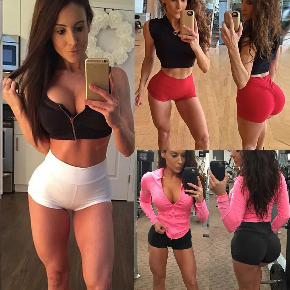 

Womail Women shorts Summer Sports Shorts Gym Workout Waistband Skinny Short de deporte de cintura alta dropship j22