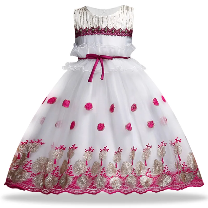

2018 new young girls with sleeveless clothes Girls take part in birthday party party dresses Christmas Dress 3-12 years old.
