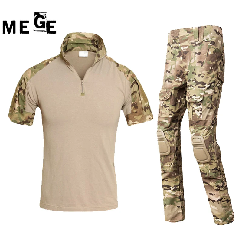 MEGE Summer Tactical Army Suit, Military Camouflage Hunting Airsoft