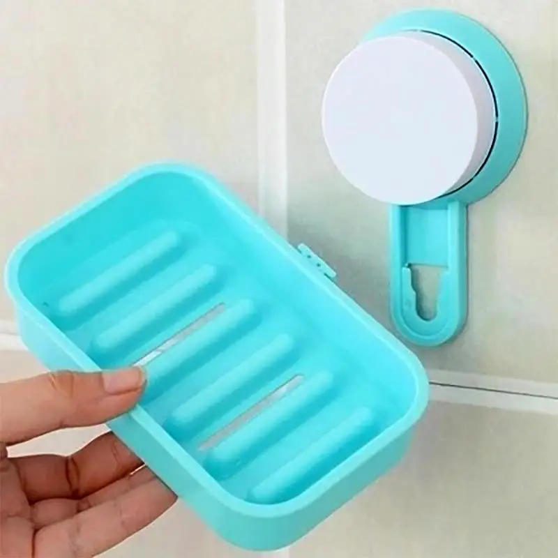 Новая мыльница сильный присоски стены лоток держатель мыло коробка для хранения для Ванная комната Душ инструмент