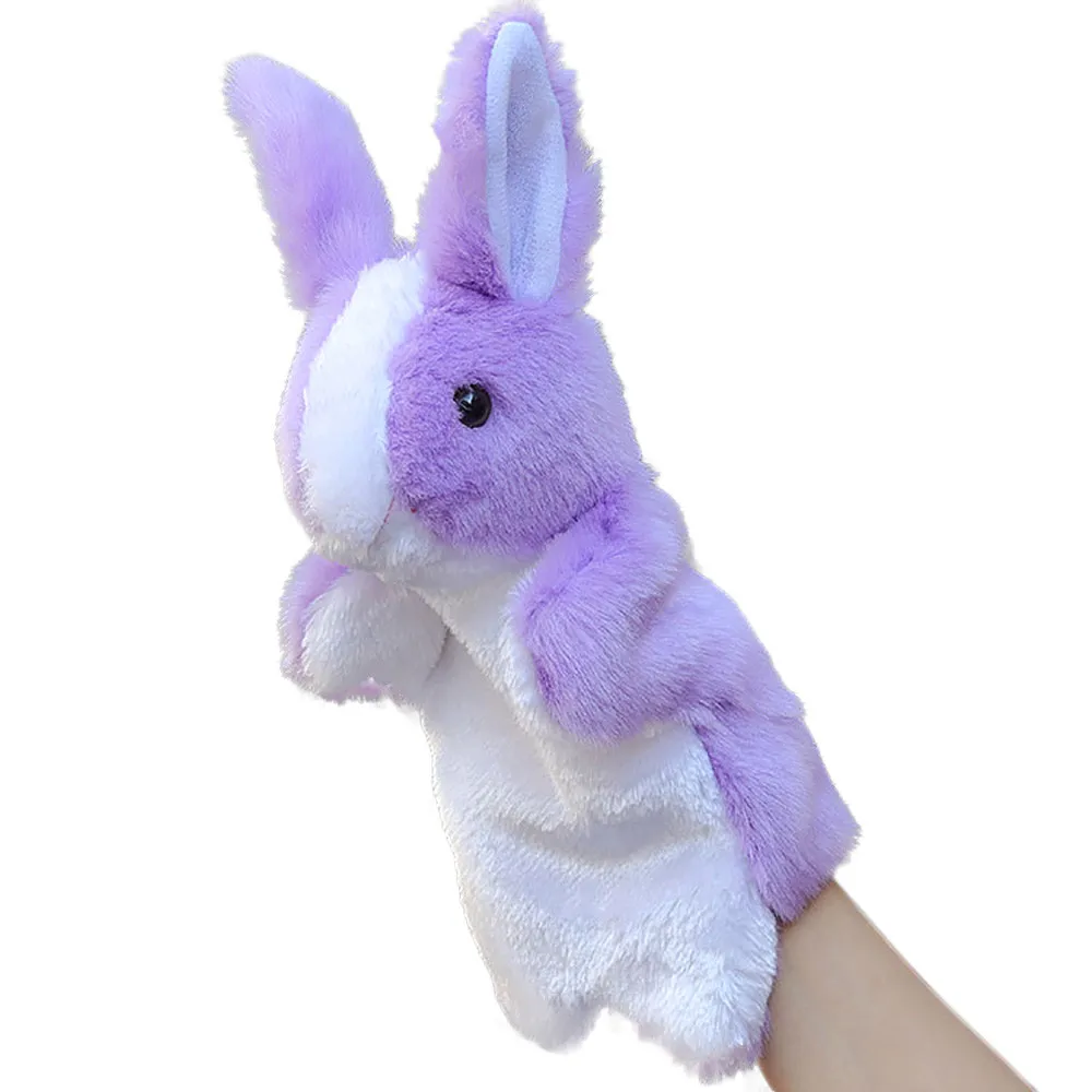 

Hand Puppet Glove Toy Cartoon Animal Doll Figure Toys Hand Puppets For Kids Rabbit Plush Bunny Finger Toys wholesale A8719