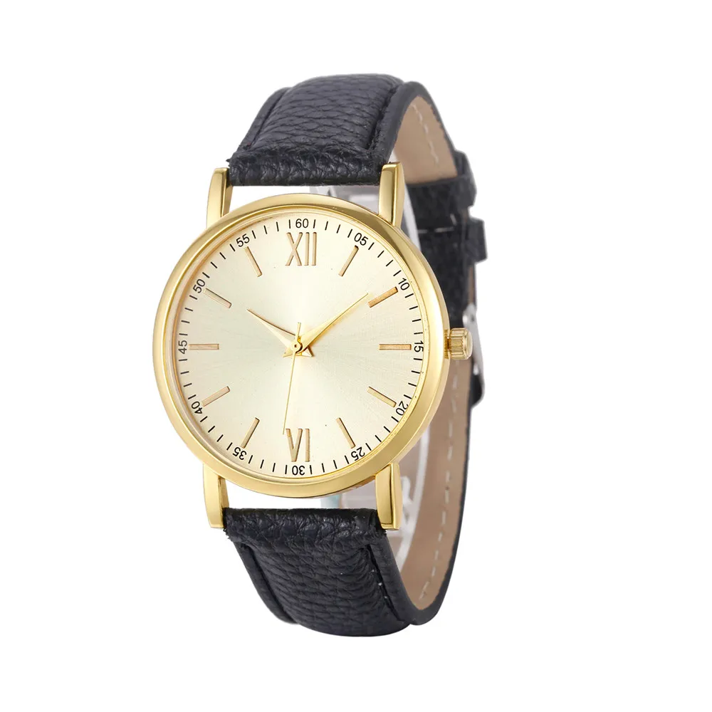 2017 Women's watches saat clock Fashion Roman Watch Lady Leather Band