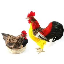 1 шт. муляж курицы украшения животных перо курица модель образца crowing будет называться большой петух супермаркет большой
