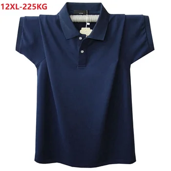 

men plus size summer t-Shirts turn-down collar tees oversize tshirt short sleeve simple black 8XL 9XL 10XL 12XL 60 62 64 66 68