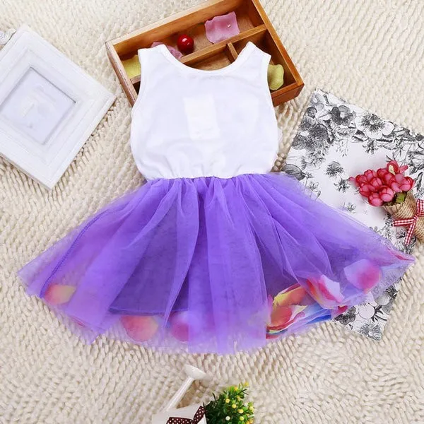 Платье для новорожденных девочек; цветное шифоновое платье принцессы для малышей на День рождения; новое летнее платье феи с лепестками для маленьких девочек