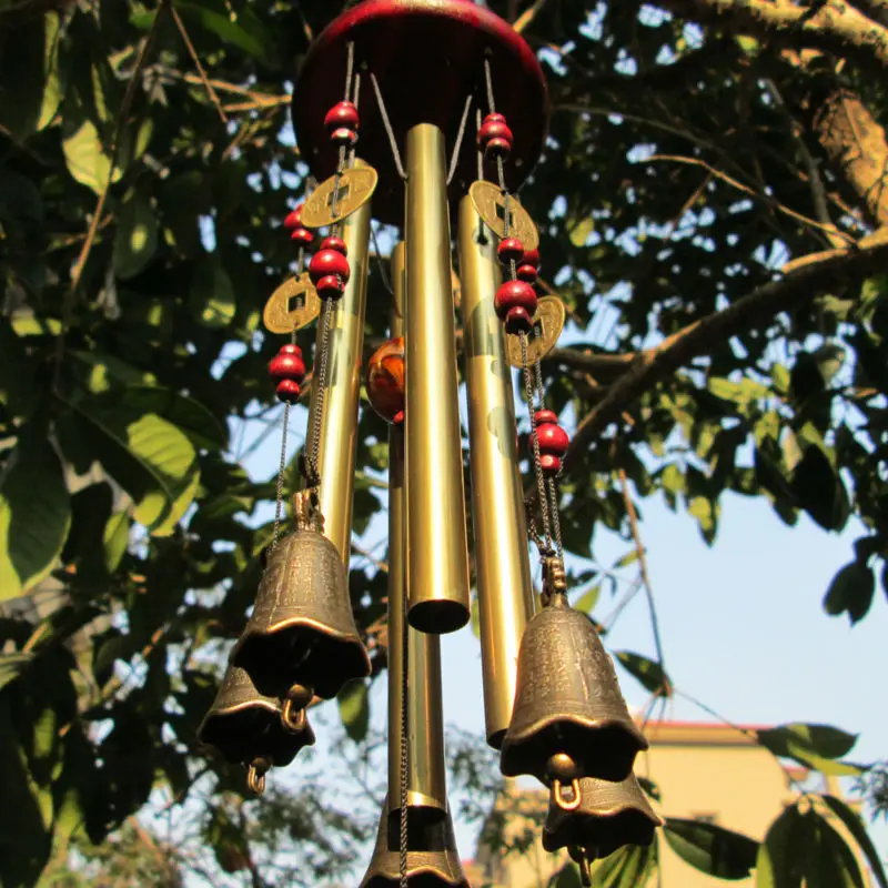 Amazing-Wood-Metal-Garden-ornaments-4-Tubes-5-Bells-Alloy-Yard-Garden-Outdoor-Living-Wind-Chimes 2