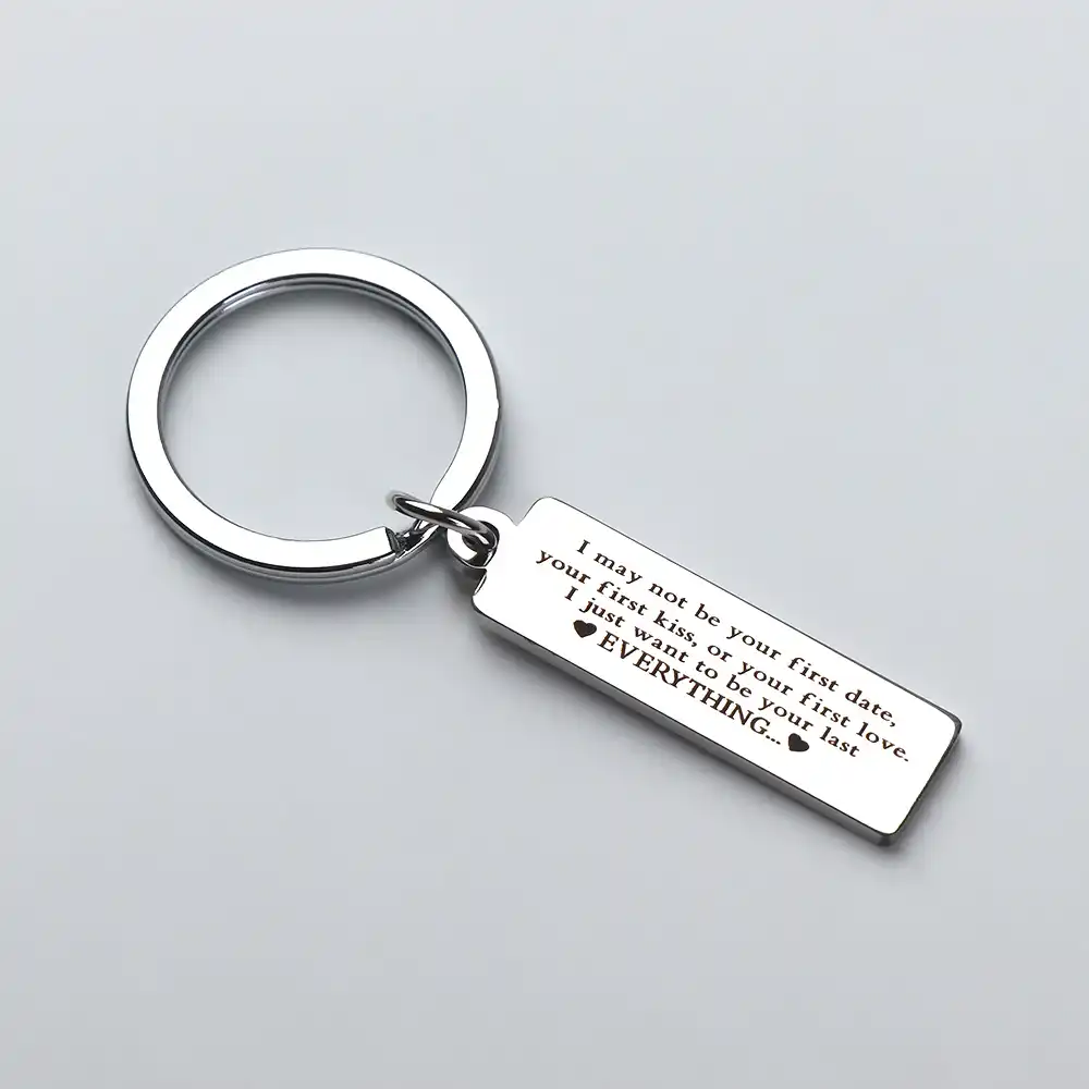 Llavero De Acero Inoxidable Para Regalo Llavero Con Letra Grabada Con Frase De Amor Para Parejas Regalo Bf Gf Llaveros Aliexpress