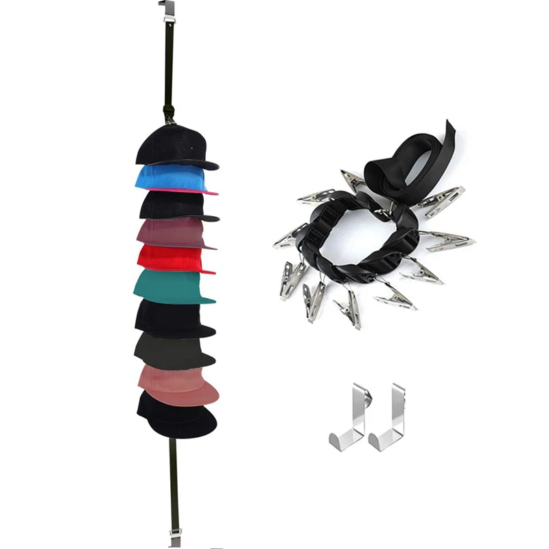 

Home Organizer Baseball Cap Rack Hat Holder Rack Home Organizer Storage Door Closet Hanger Steel Over The Door Hooks