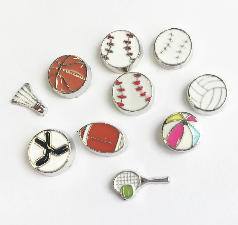 

Free Shipping, 10pcs Enamel Mixed Ball Floating Charms Fit For Lockets, Gifts