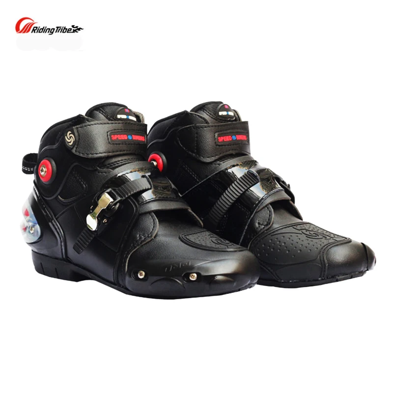 Гоночные ботинки для верховой езды из микрофибры; кожаные ботинки для мотокросса; ботинки для езды на мотоцикле для женщин и мужчин; ботинки для мотоциклистов
