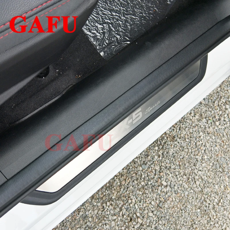 For Mazda cx-5 cx 5 Steel Door Sill Plate Door Scuff Cover Kick Step Trim Protector Molding Mazda cx-5 2017 Car Door Sill 4pcs wiper blades for mazda cx 5 24