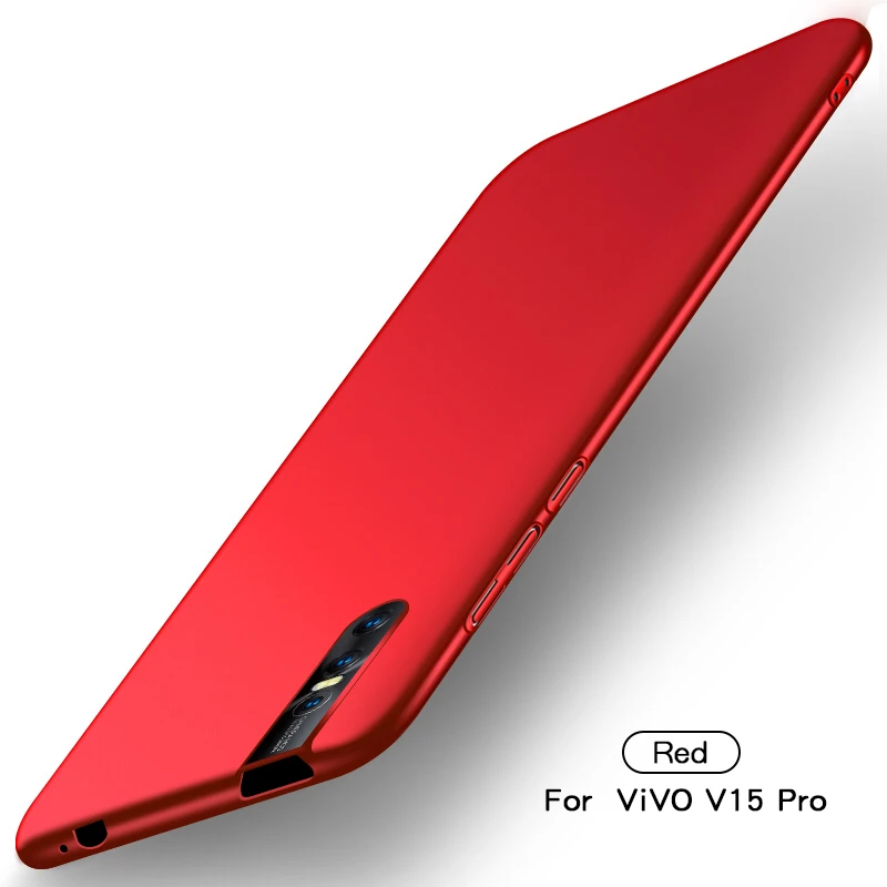 ДЛЯ Vivo V15 Pro Чехол Ультра тонкий PC оболочка роскошный гладкий жесткий чехол для телефона для Vivo V15 Pro тонкая задняя крышка для Vivo V15 Pro Fundas - Цвет: Red