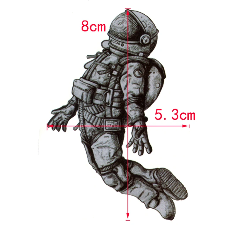Астронавт водонепроницаемый временные татуировки для мужчин Maquagem Harajuku Cosmonaut хна татуировки Красота рукава татуировки стикер тела feminino