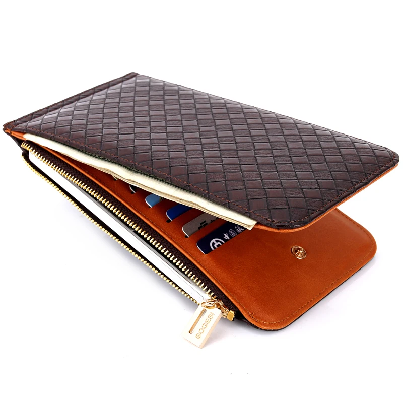 Women's Slim Leather Wallet Long Zipper Clutch Purse Handbag Card Holder  Wallet