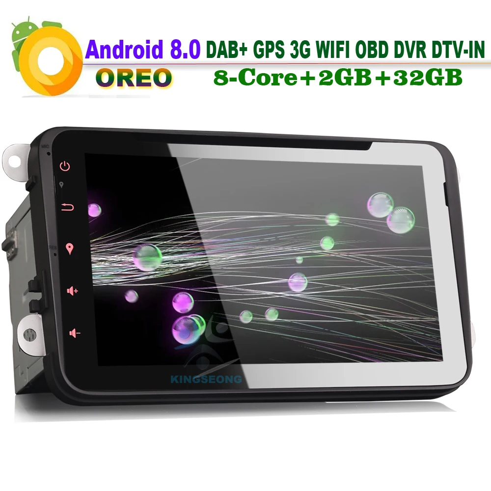 

8-Core 8" Android 8.0 DAB+ GPS Navigation Navi Car Multimedia Player CD DVD DVR Radio for VW PASSAT CC Passat Multivan T5 Golf 6