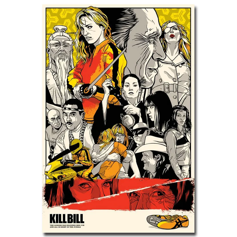 Kill Bill Classic Movie Silk Fabric Poster Canvas Art Print 12x18 24x36 inch