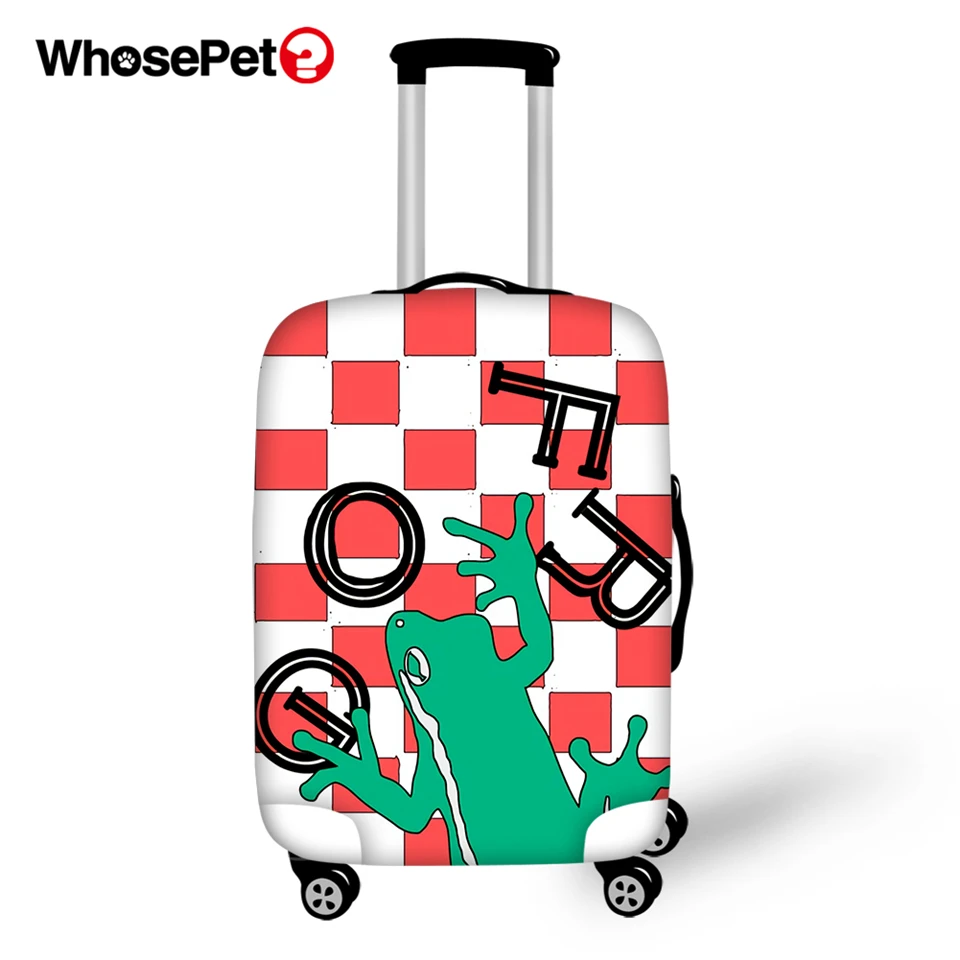 

WHOSEPET Cute Frog & Cool Pigs Travel Luggage Protective Cover Travel Luggage Cover Dust-proof Anti-scratch Suitcase Thick Cover