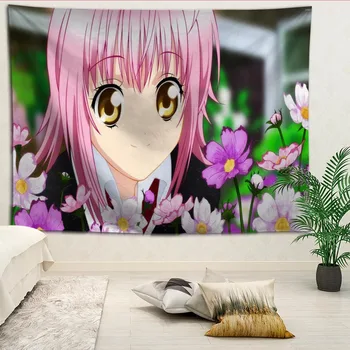 

Custom Shugo Chara printed Creative tapestry living room bedroom background wall fabric hanging painting small fresh