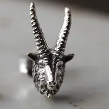 Regalrock милые серьги-гвоздики с креплением gemsбок, Африканский анаимальный череп, ювелирное изделие, серьги-гвоздики с головой Billy Goat Rams